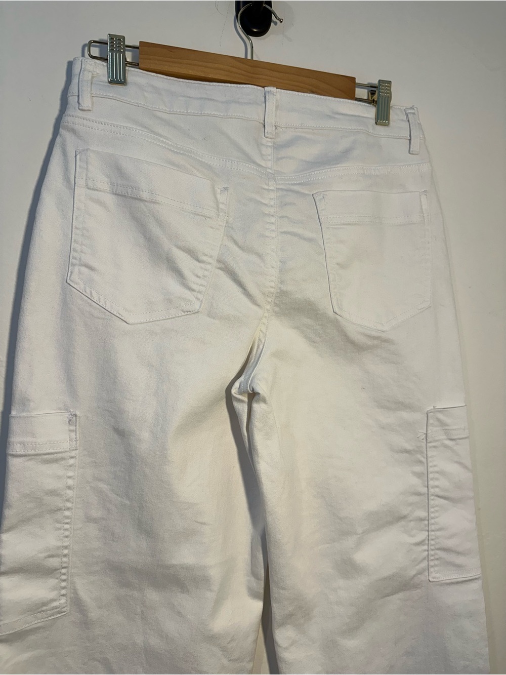 d. jeans White Wide Leg Cargo Style Jeans - Picture 6 of 12